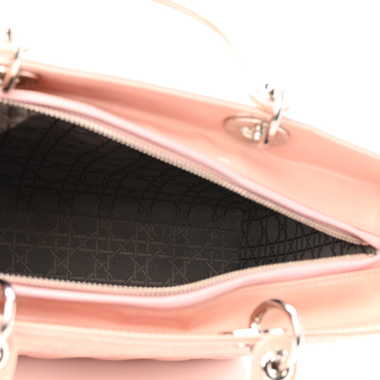 Patent Cannage Large Lady Dior Light Pink