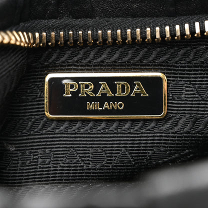 Prada Nappa Gaufre Wristlet Clutch Black 6 of 14