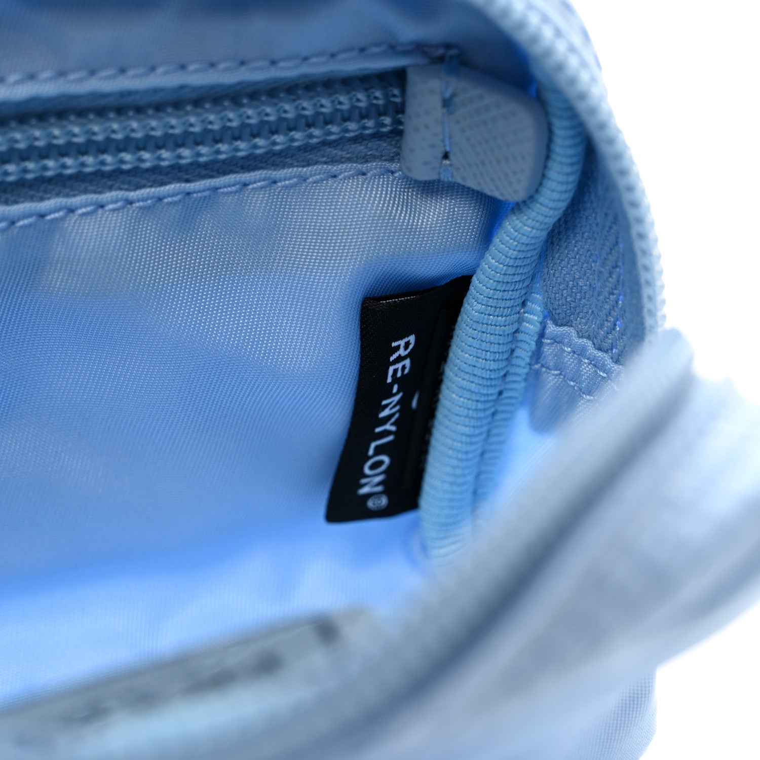 Prada Nylon Tessuto Cosmetic Pouch Light Blue 7 of 7
