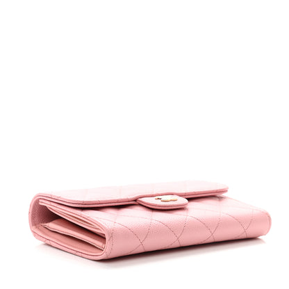 Chanel Caviar Quilted Medium Flap Wallet Pink 4 of 8