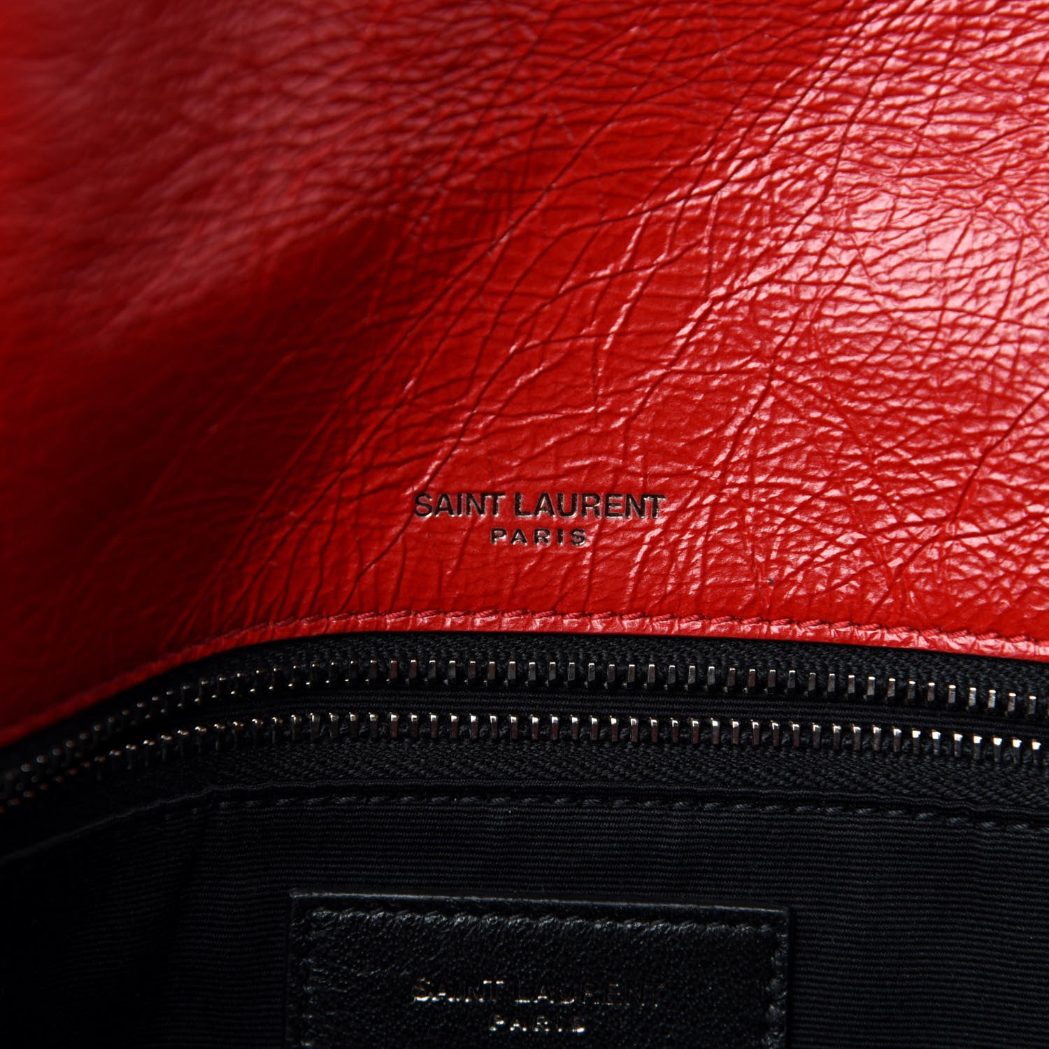 Saint Laurent Crinkled Calfskin Matelasse Monogram Medium Niki Chain Satchel Rouge Eros 10 of 12