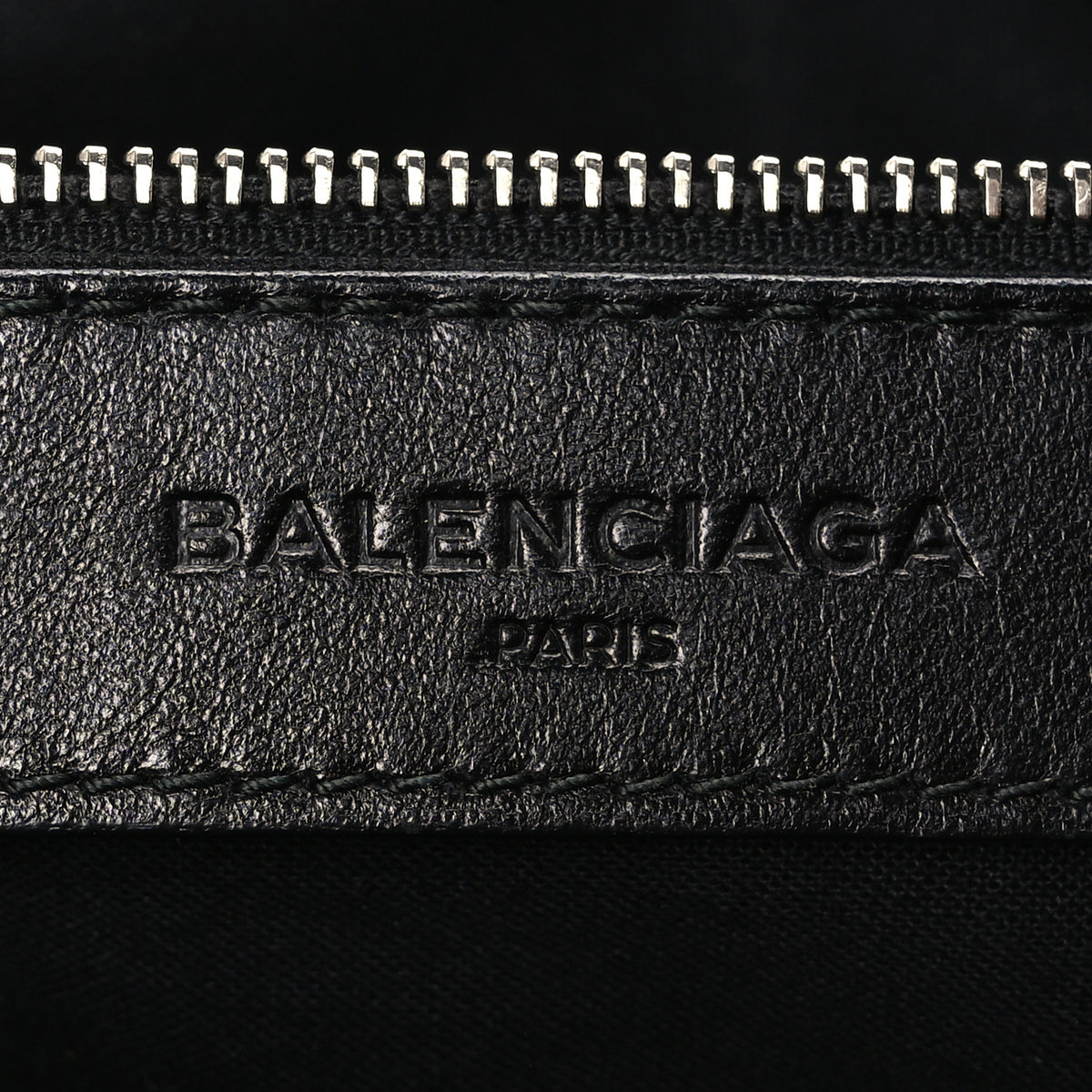 Chevre Silver Metallic Edge Hardware Velo Black