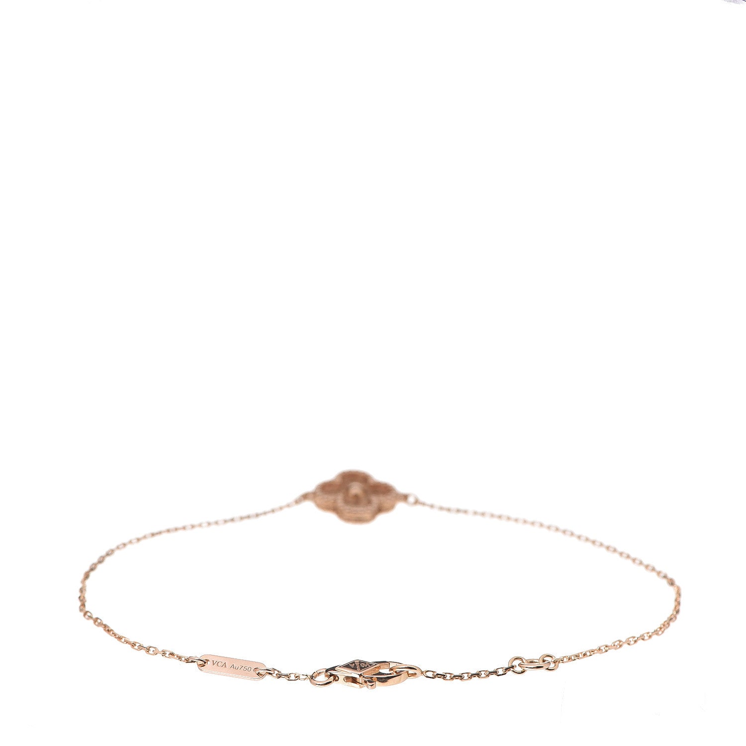 Van Cleef & Arpels 18K Rose Gold Sweet Alhambra Bracelet 2 of 3
