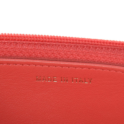 Chanel Caviar Quilted CC Filigree Wallet On Chain WOC Red 6 of 11
