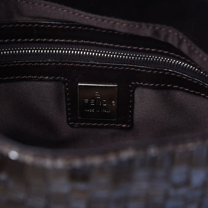 Fendi Sequin Paillettes Baguette Brown 8 of 8