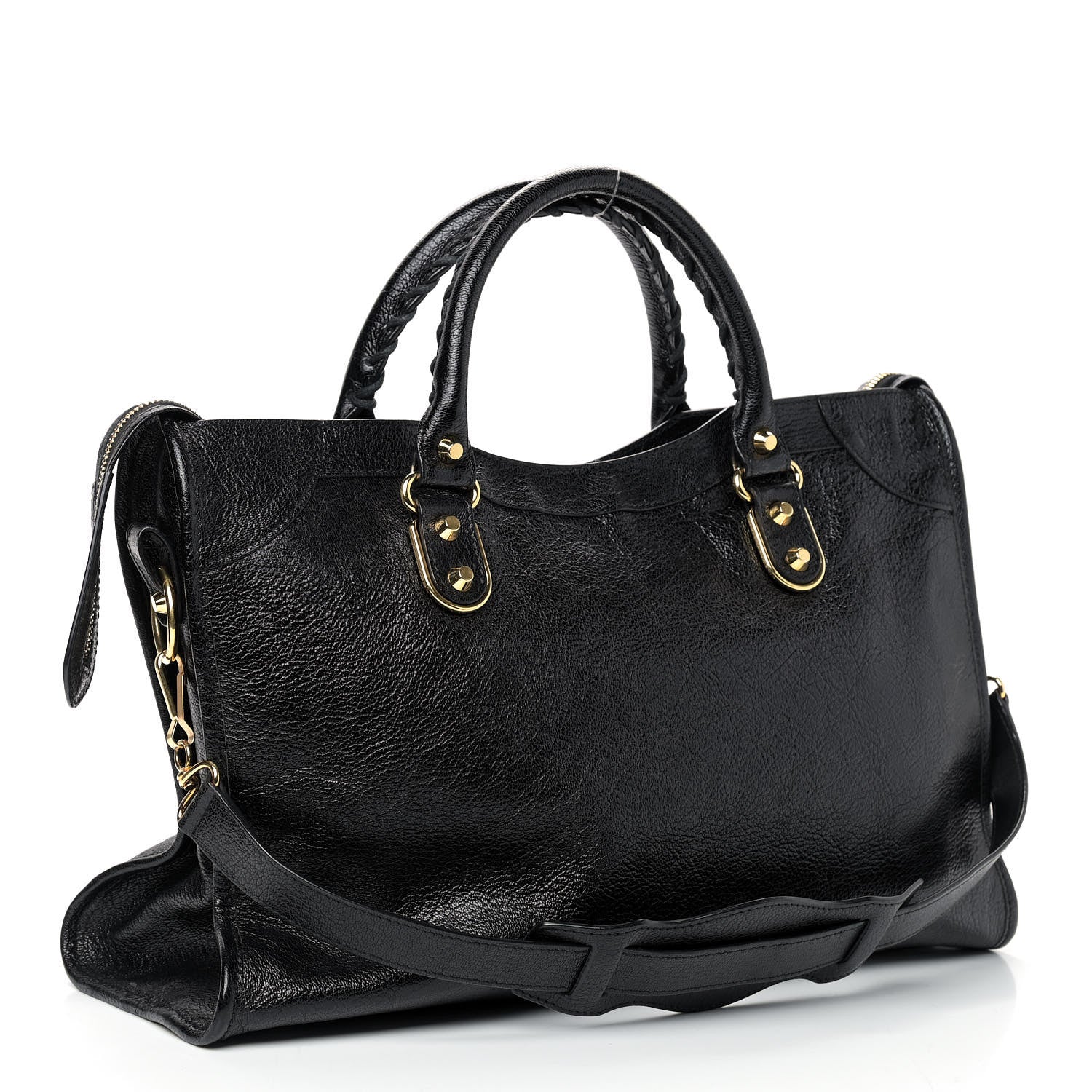 Balenciaga Chevre Gold Metallic Edge Hardware City Black 3 of 10