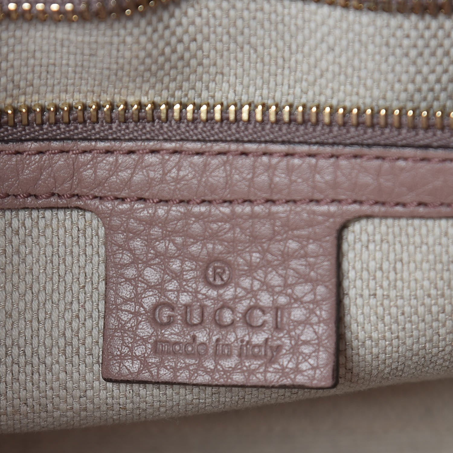 Gucci Pebbled Calfskin Medium Soho Flap Crossbody Pale Pink 6 of 10