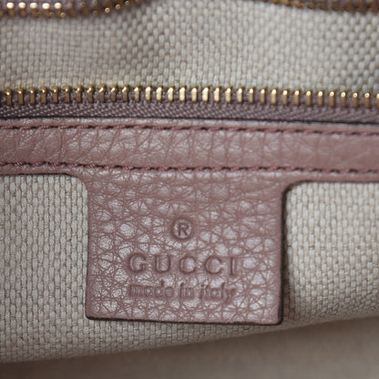 Gucci Pebbled Calfskin Medium Soho Flap Crossbody Pale Pink 6 of 10