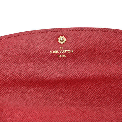 Louis Vuitton Damier Ebene Emilie Wallet Red 6 of 10