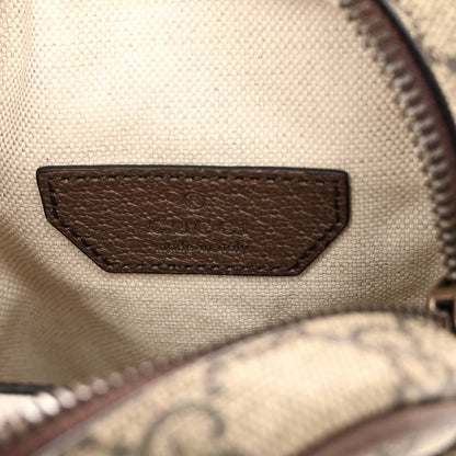 Gucci GG Supreme Monogram Web Mini Ophidia Double Zip Messenger Bag Beige New Acero 6 of 11