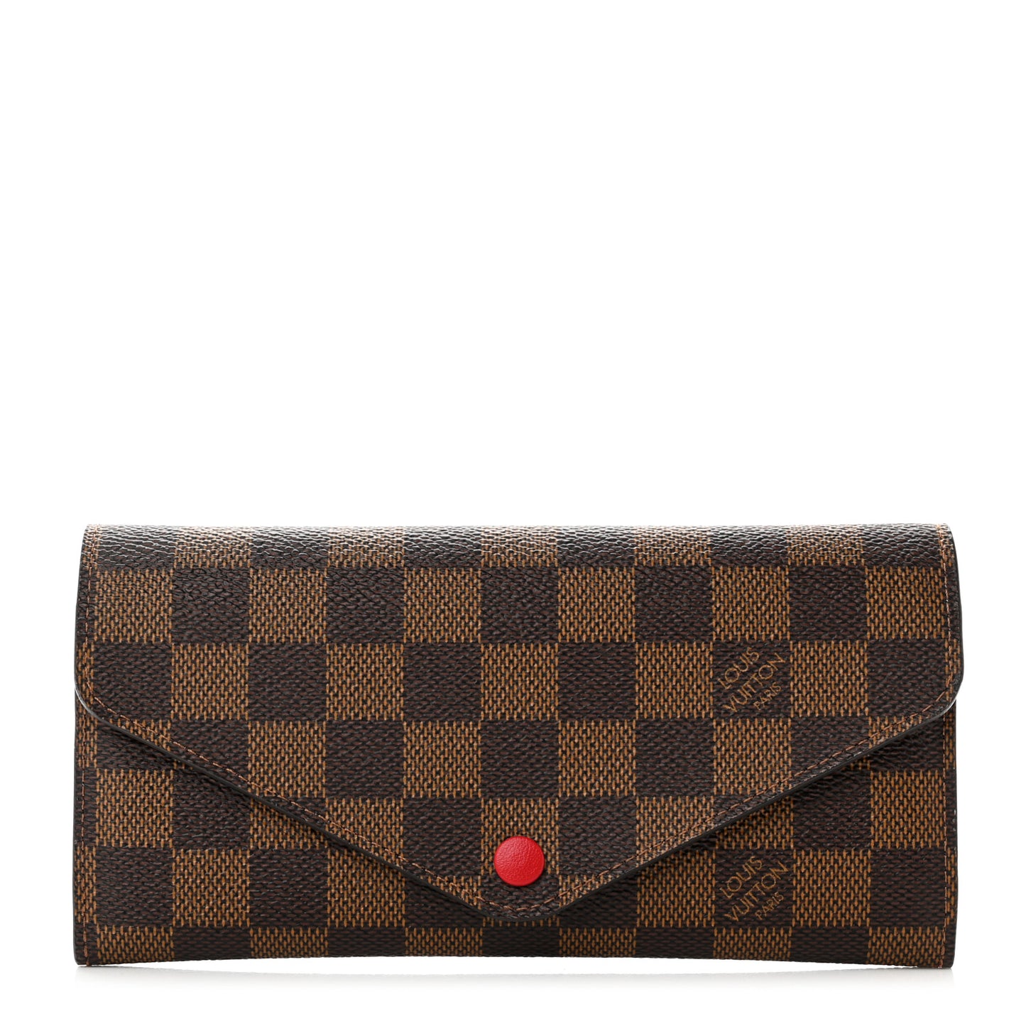 Damier Ebene Josephine Wallet Red