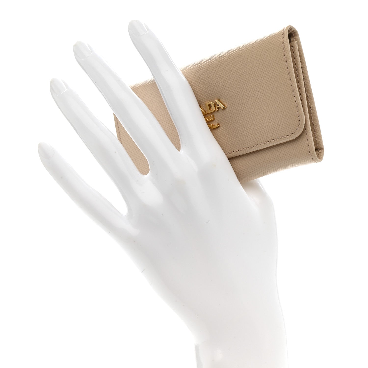 Prada Saffiano Fiocco 6 Key Holder Cipria 2 of 11