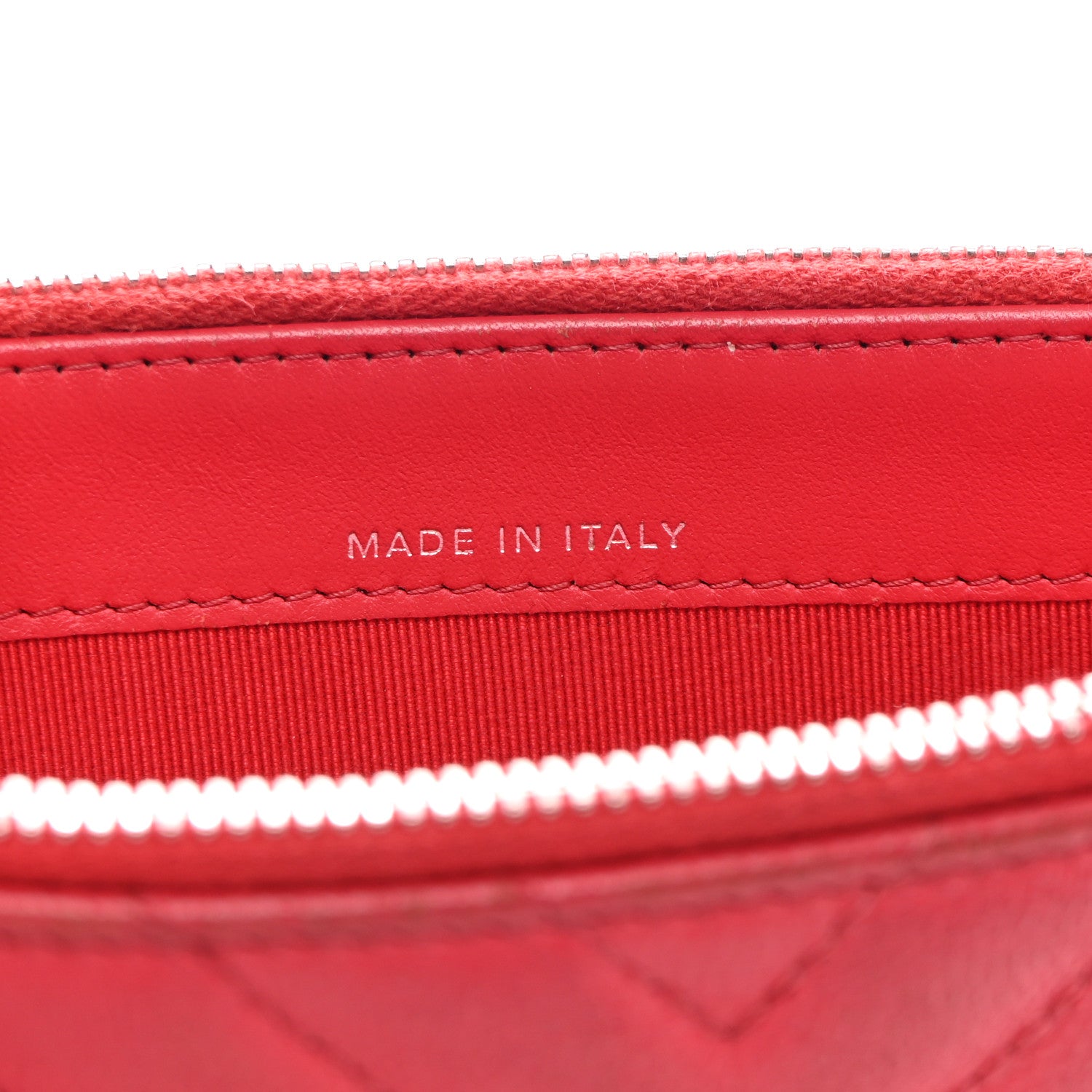 Chanel Caviar Chevron Quilted Small Clutch With Chain Light Red 7 of 15