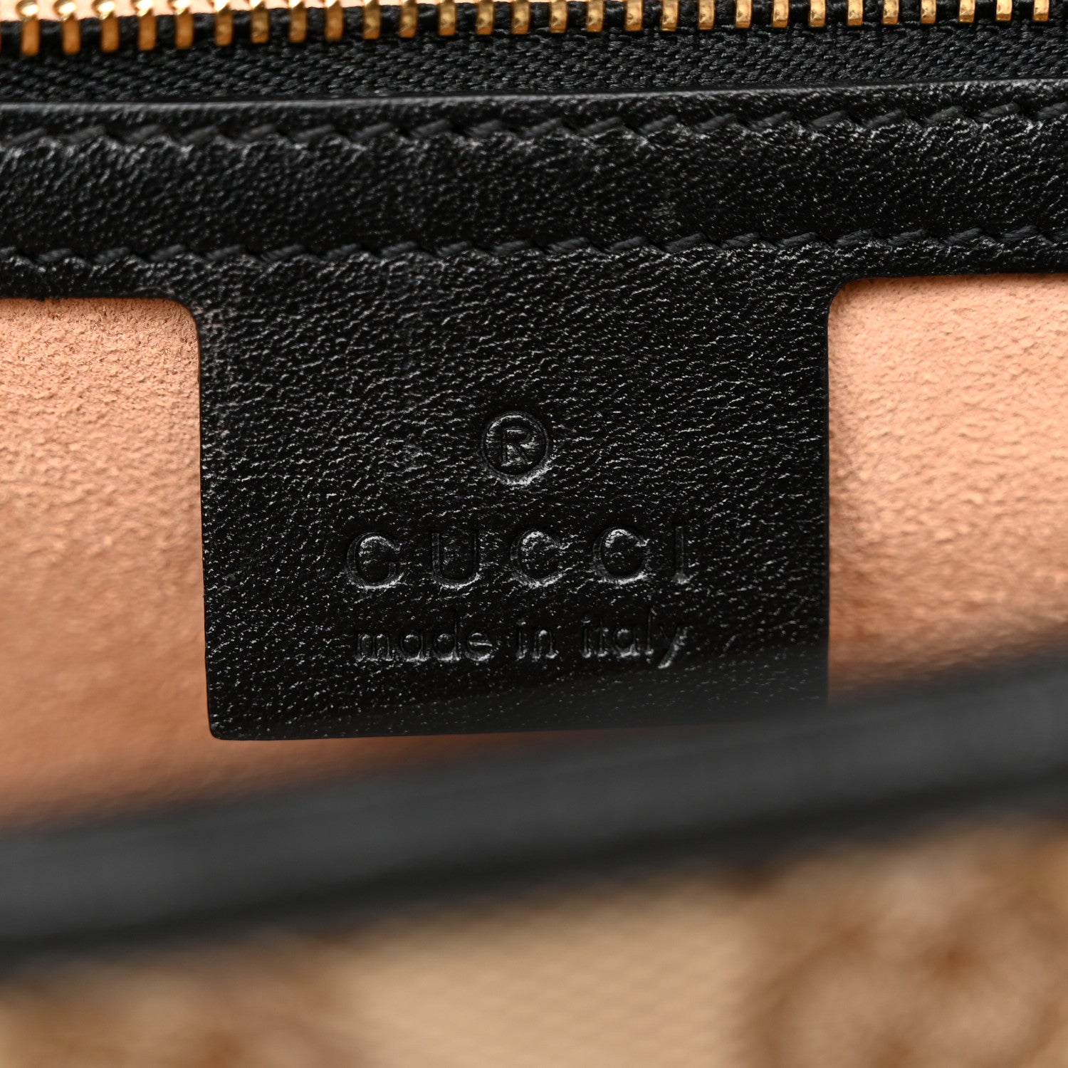 Gucci Monogram Matelasse Diagonal Small GG Marmont Shoulder Bag Beige Black 6 of 10