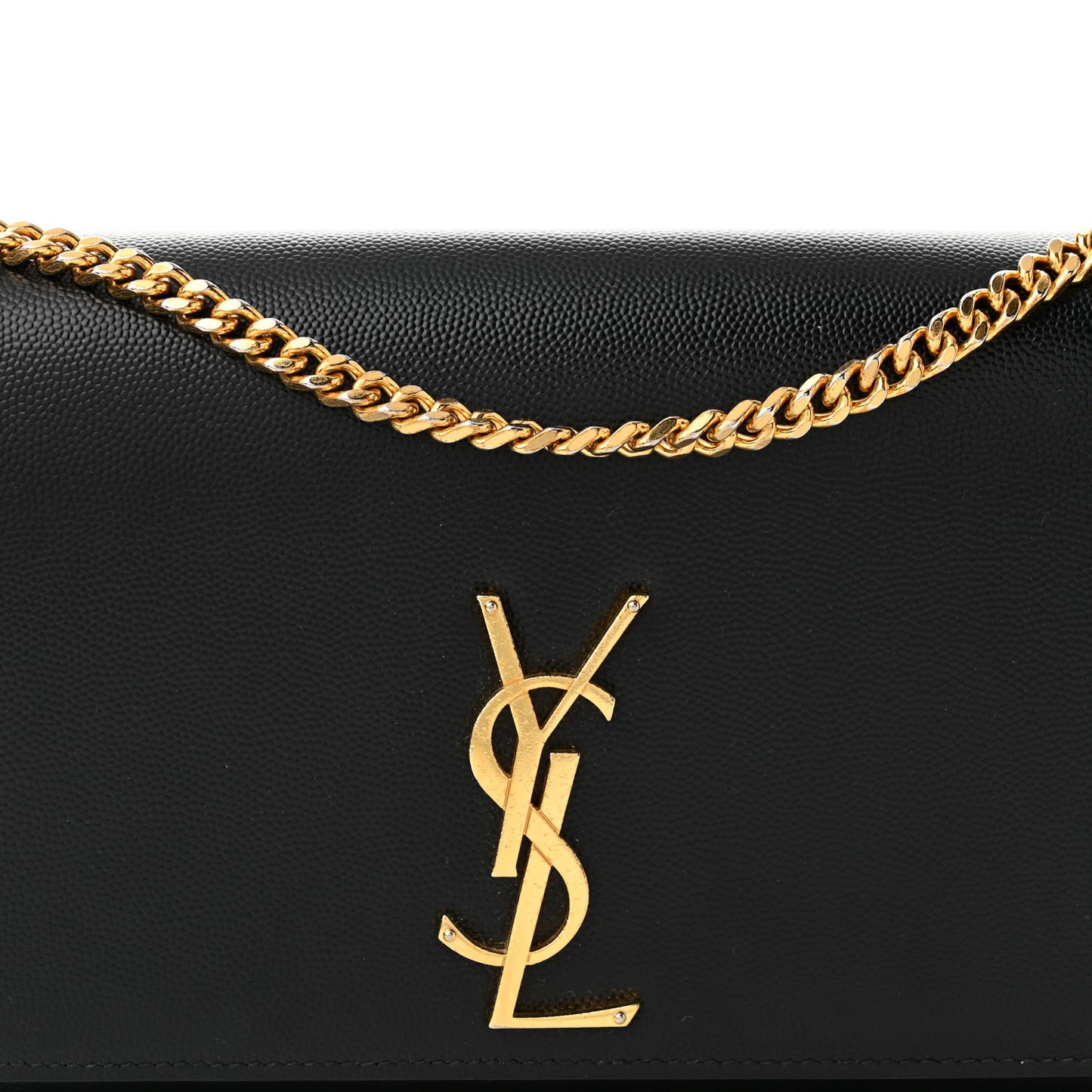 Grain De Poudre Medium Classic Monogram Kate Satchel Black