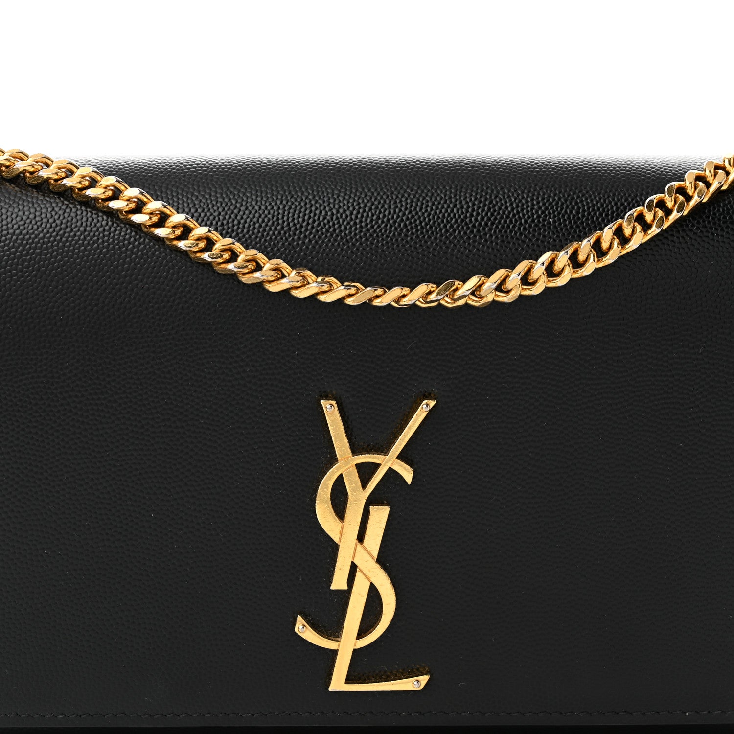 Saint Laurent Grain De Poudre Medium Classic Monogram Kate Satchel Black 7 of 9