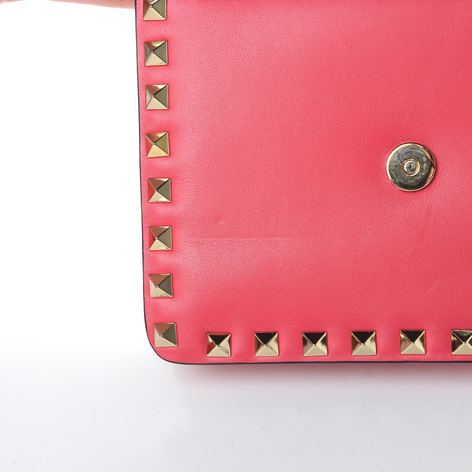 Valentino Garavani Vitello Rockstud Chain Flap Crossbody Bag Deep Rose 12 of 17