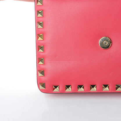 Valentino Garavani Vitello Rockstud Chain Flap Crossbody Bag Deep Rose 12 of 17