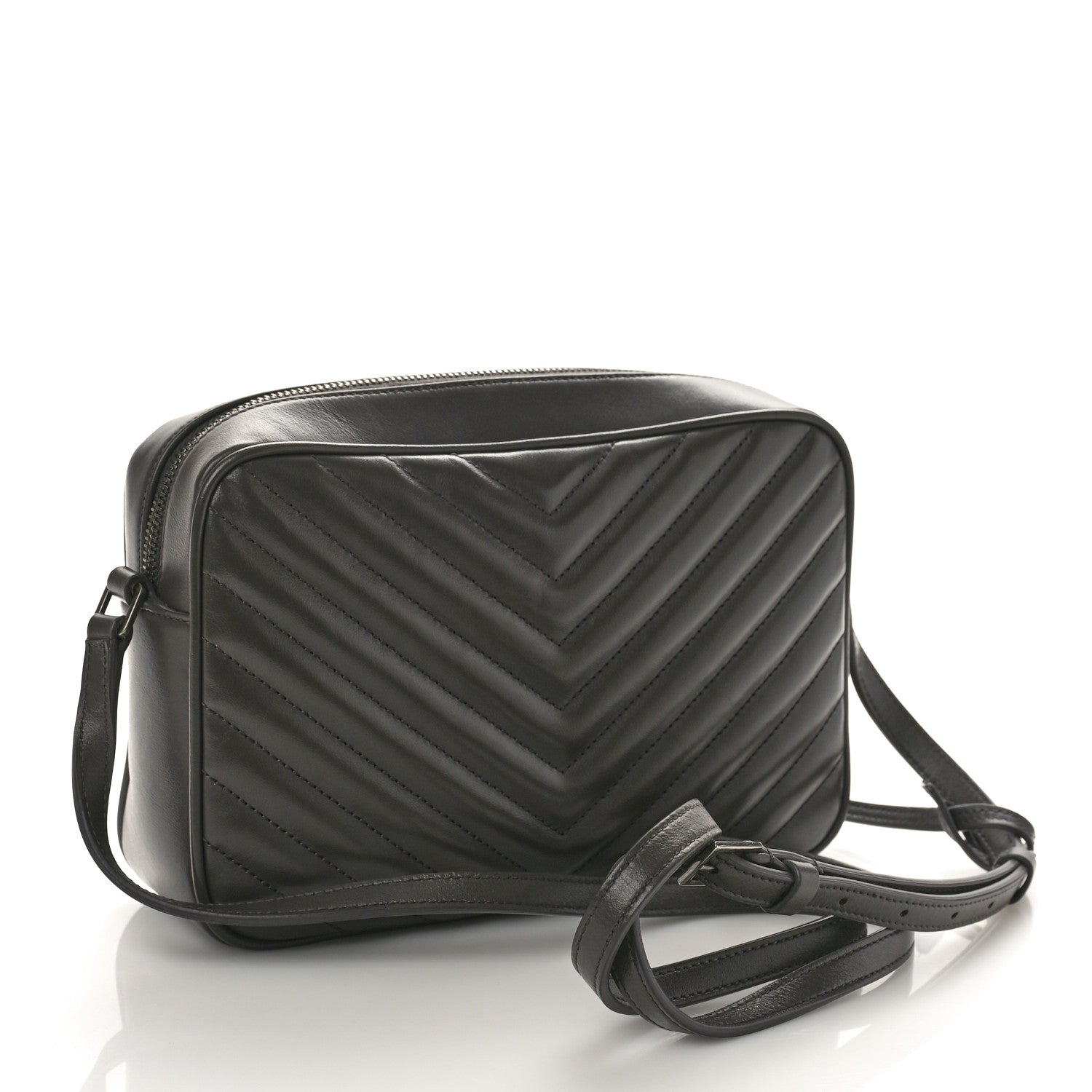 Saint Laurent Calfskin Matelasse Monogram Lou Camera Bag Asphalt 3 of 8