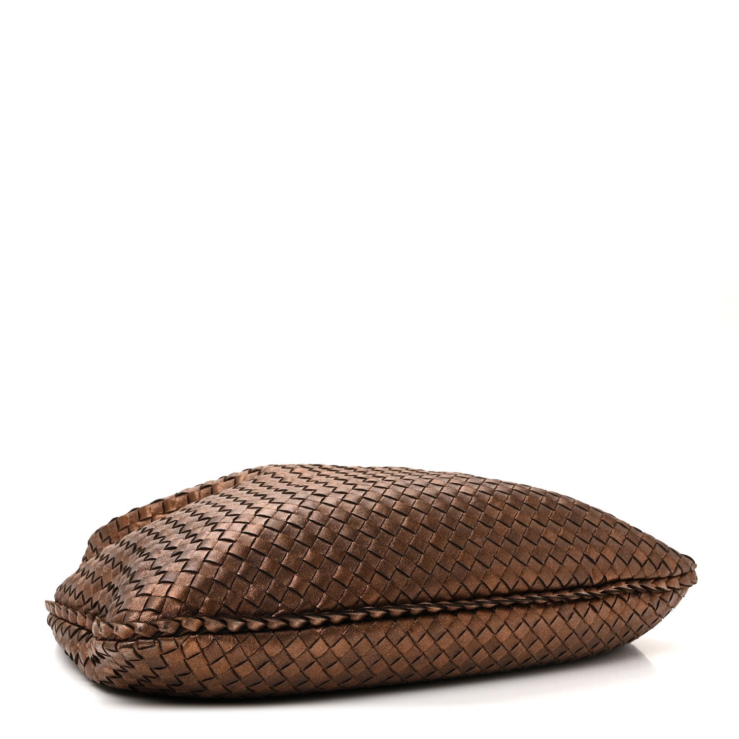 Bottega Veneta Metallic Nappa Intrecciato Large Veneta Hobo Copper