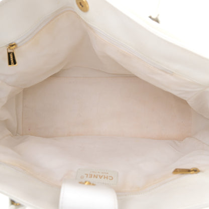 Chanel Calfskin Cerf Executive Shopper Tote White 6 of 18