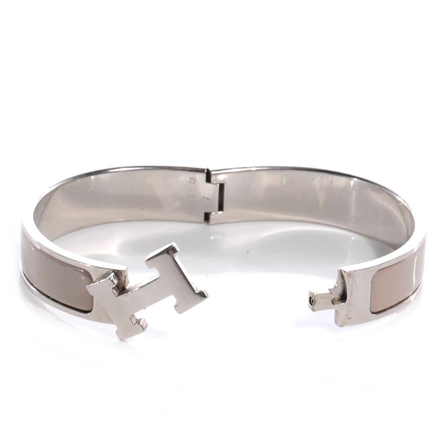 Narrow Enamel Clic Clac H Bracelet Marron Glace PM