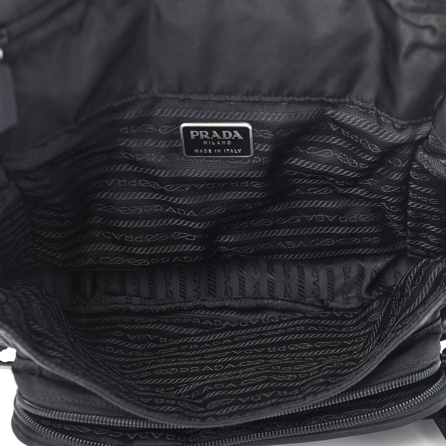 Tessuto Nylon Messenger Bag Black
