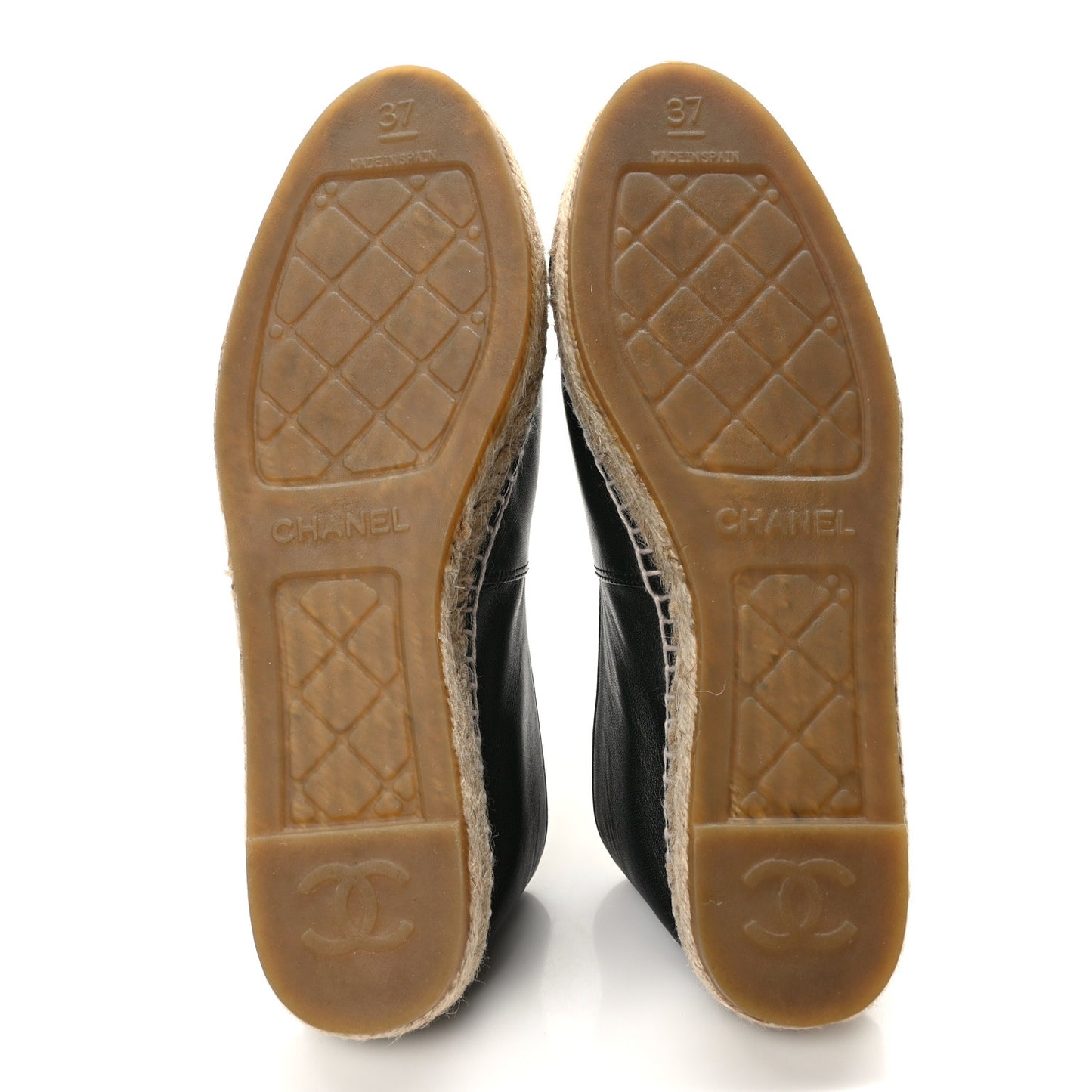 Lambskin CC Espadrilles 37 Black