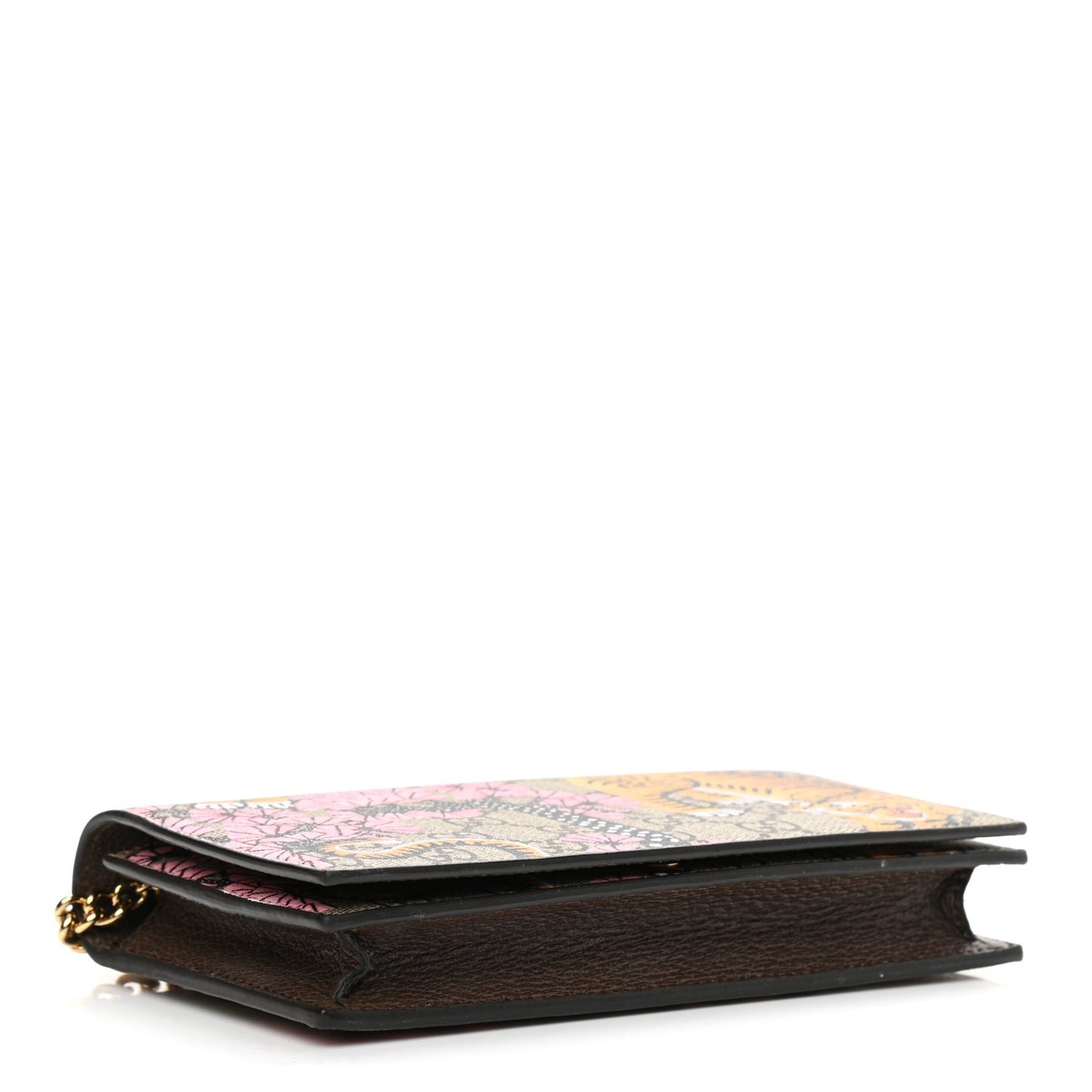 GG Supreme Monogram Bengal Chain Wallet Beige Pink