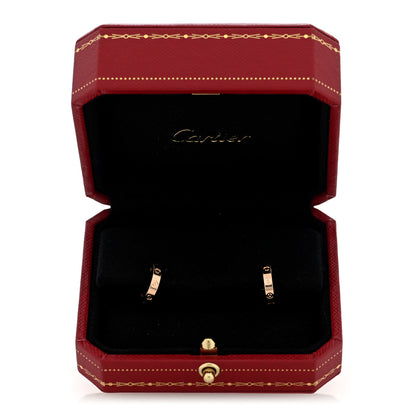 Cartier 18K Pink Gold Small LOVE Hoop Earrings 5 of 5