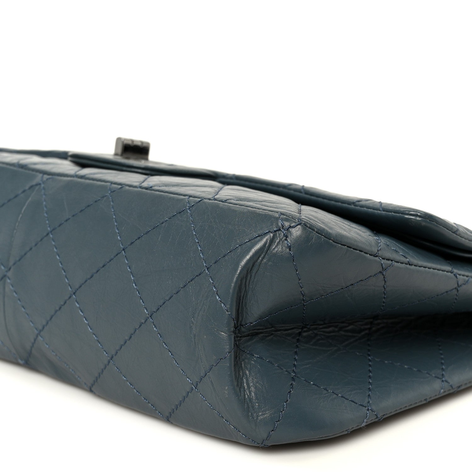 Chanel Aged Calfskin Quilted 2.55 Reissue 226 Flap Dark Blue 9 of 10