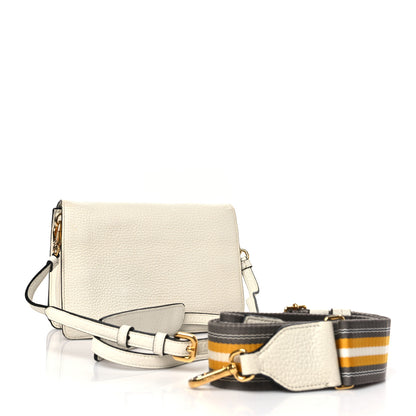 Prada Vitello Daino Flap Crossbody Bianco 3 of 8