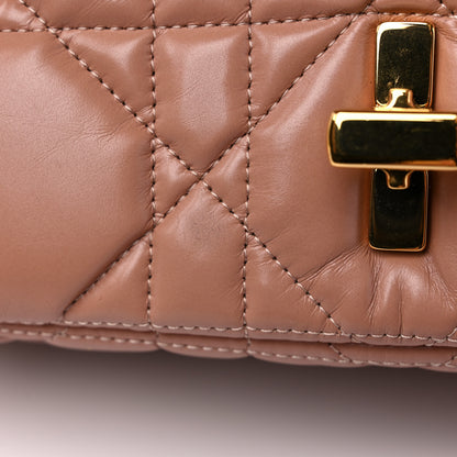 Christian Dior Calfskin Macrocannage Medium Caro Bag Rose De Vents 13 of 14