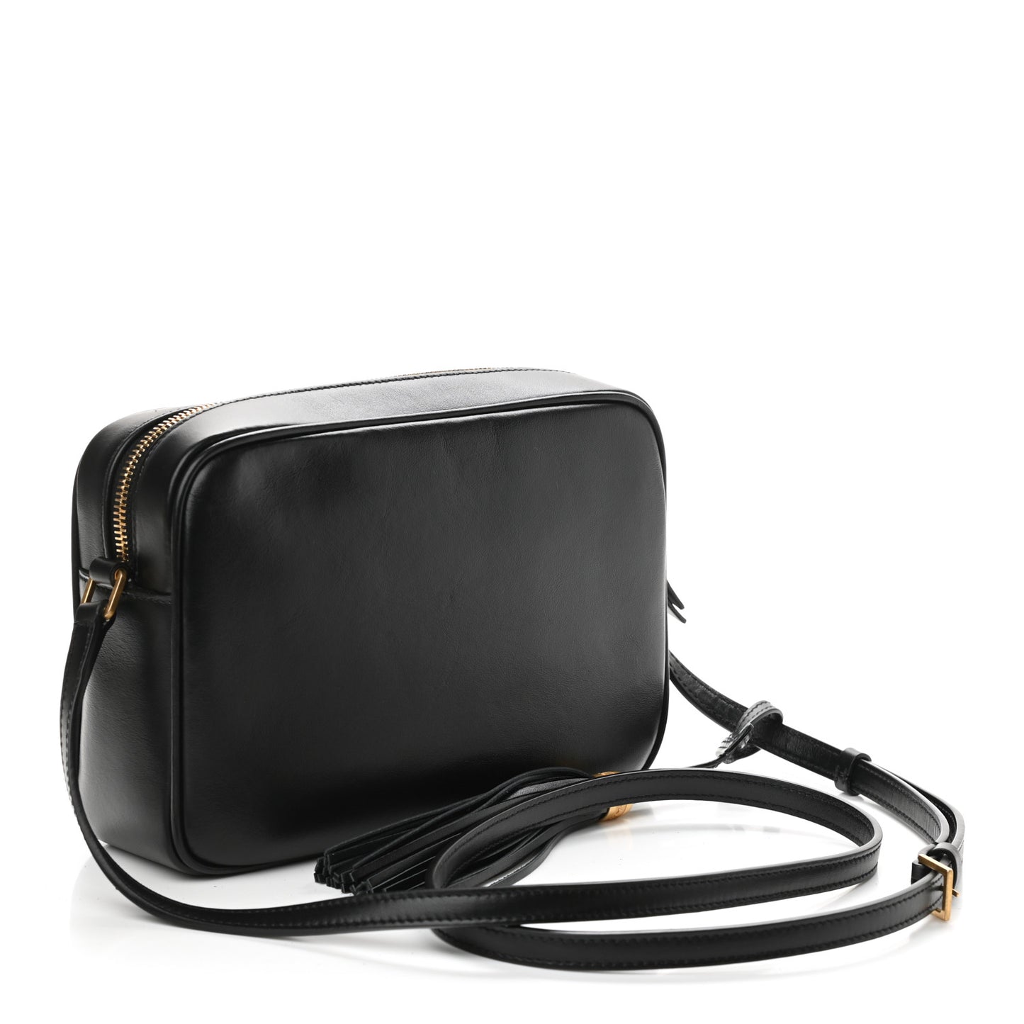Calfskin Leopard Print Monogram Lou Camera Bag Black