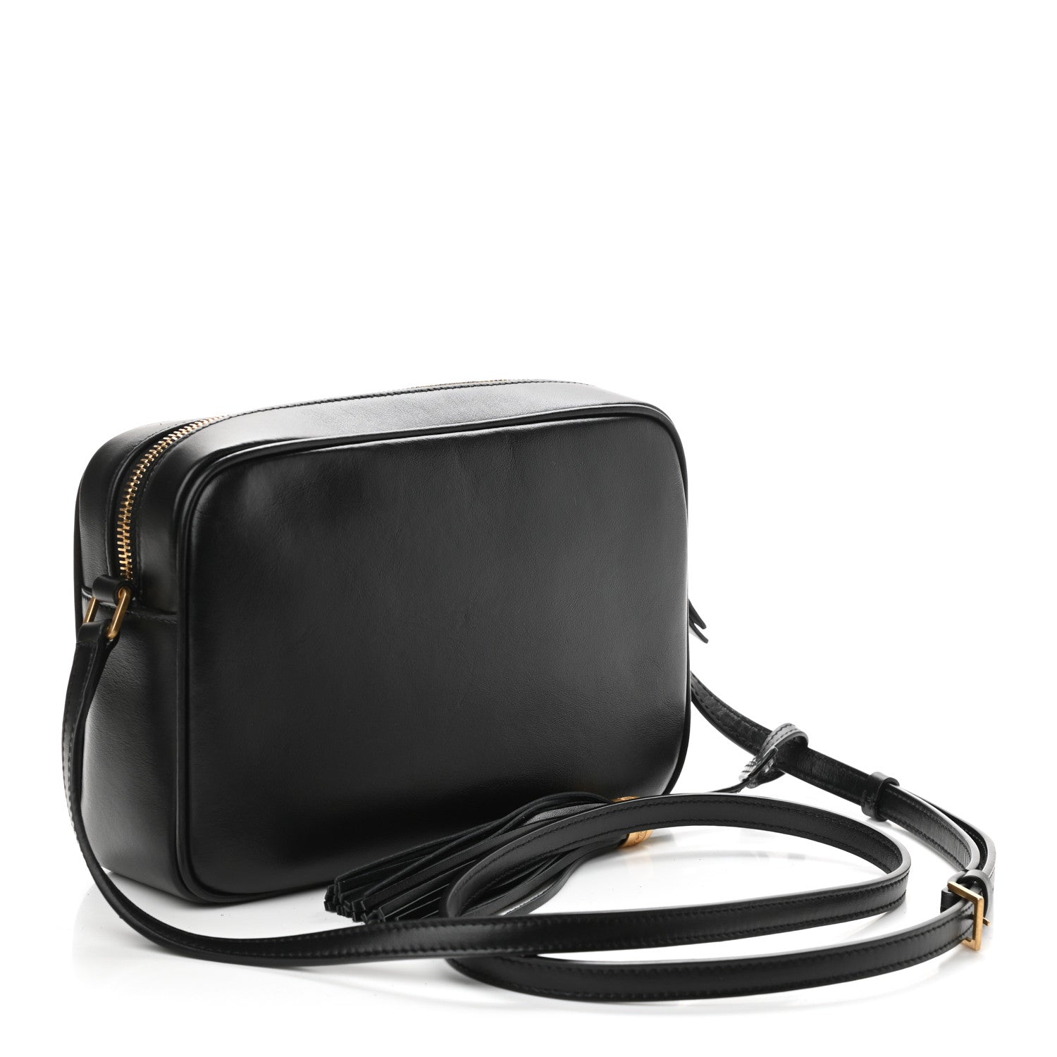 Saint Laurent Calfskin Leopard Print Monogram Lou Camera Bag Black 2 of 8