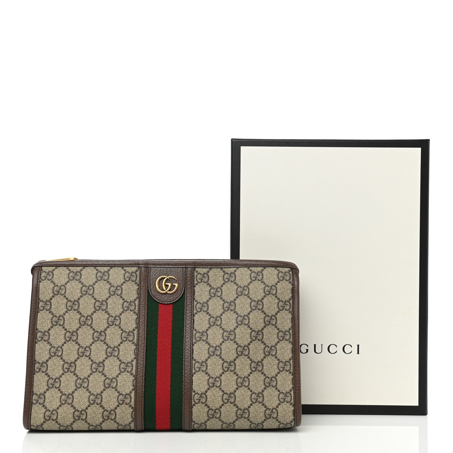 Gucci GG Supreme Monogram Web Toiletry Case Brown 11 of 11