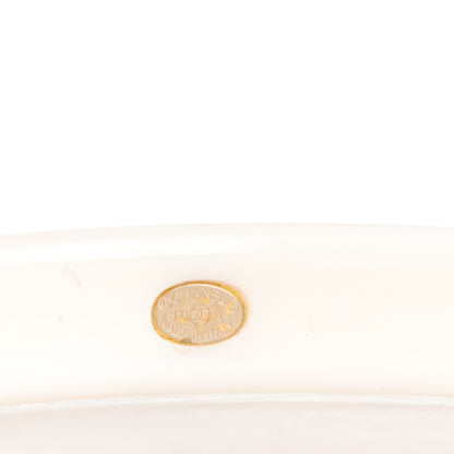 Chanel Resin Metal CC Bangle White 4 of 4