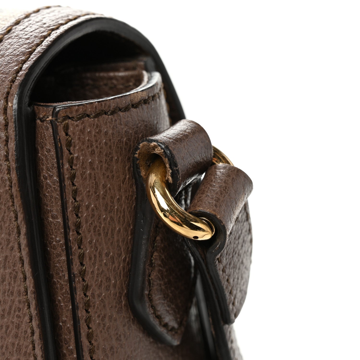 Gucci GG Supreme Monogram Web Small Ophidia Flap Messenger Bag Brown 12 of 13