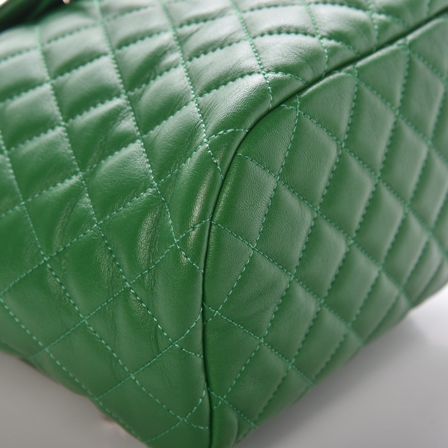 Lambskin Quilted Small Urban Spirit Backpack Green
