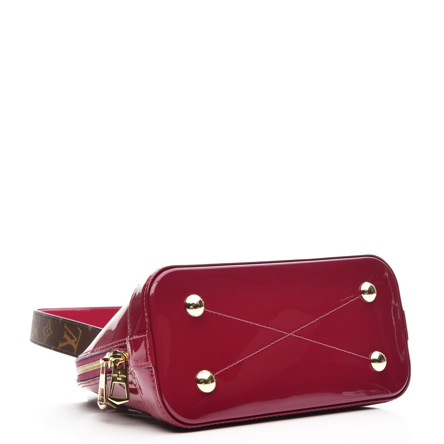 Louis Vuitton Patent Monogram Alma BB Magenta 5 of 8