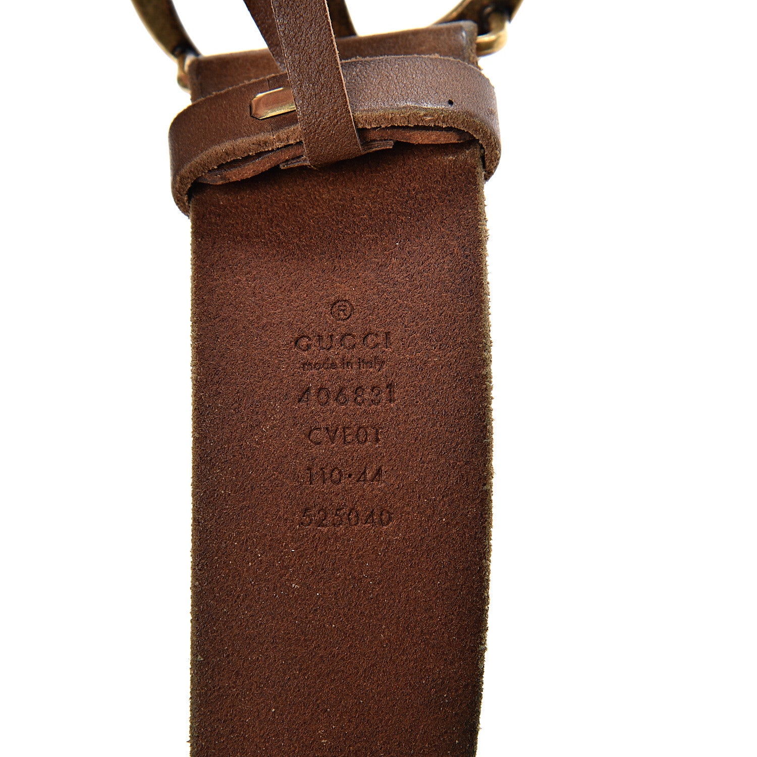 Gucci Faded Calfskin Double G 40mm Belt 110 44 Cuir 3 of 6