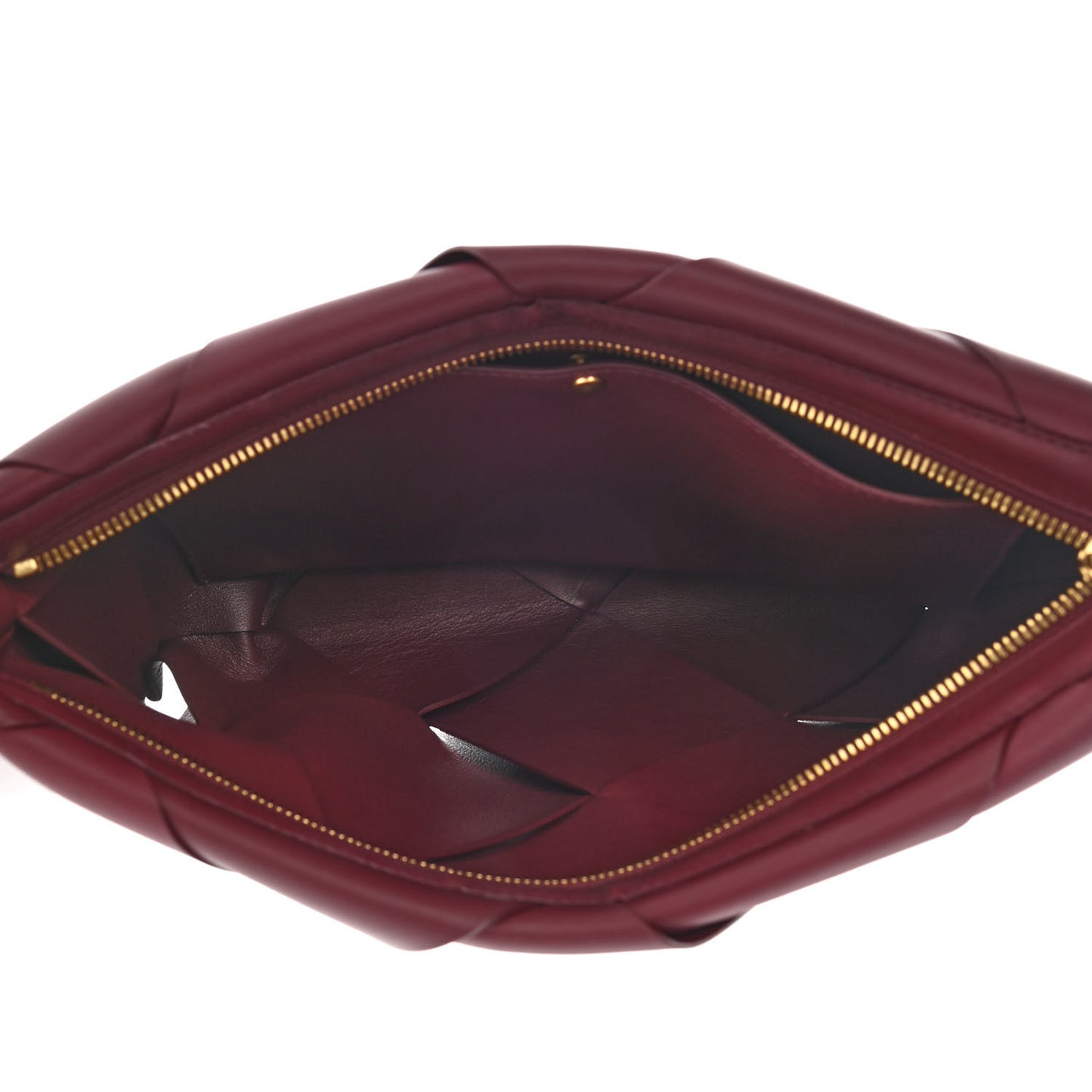 Woven Nappa Clutch Red