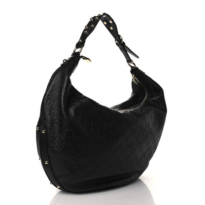 Gucci Guccissima Large Biba Hobo Black 3 of 9