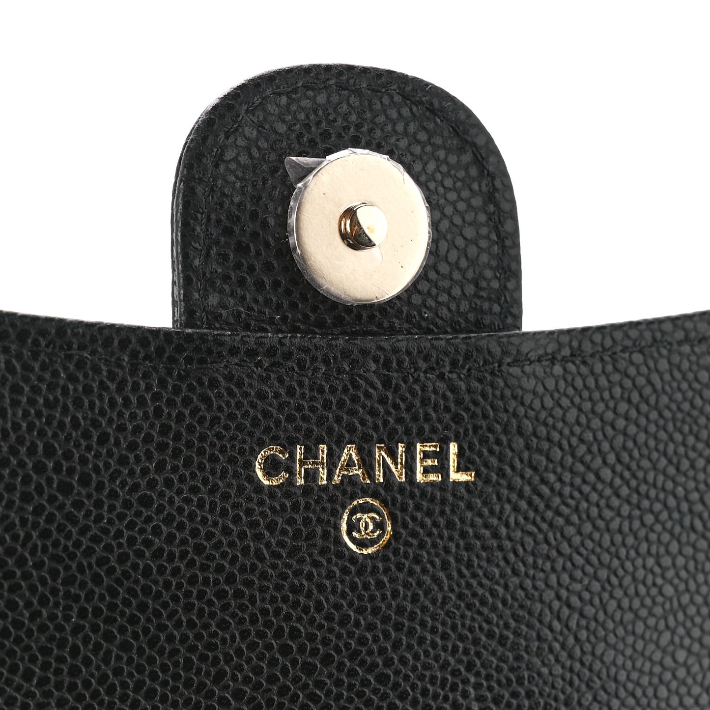Caviar Quilted Flap Phone Holder With Chain Black