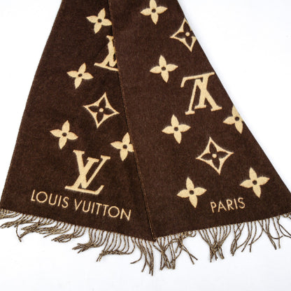 Louis Vuitton Cashmere Monogram Reykjavik Scarf Brown 5 of 5