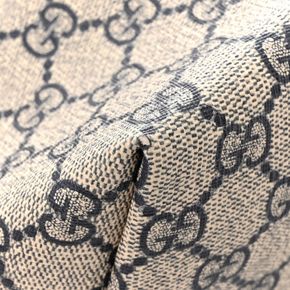 Gucci GG Supreme Monogram Textured Calfskin Web Medium Ophidia Shopping Tote Beige Blue 11 of 12