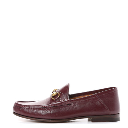 Gucci Goatskin Mens Horsebit Loafers 9 Bright Bordeaux 1 of 13