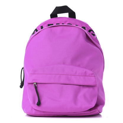 Balenciaga Sport Nylon Logo Embroidered S Wheel Backpack Fuchsia Black 1 of 9