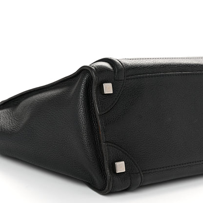 Celine Drummed Calfskin Micro Luggage Black 9 of 12