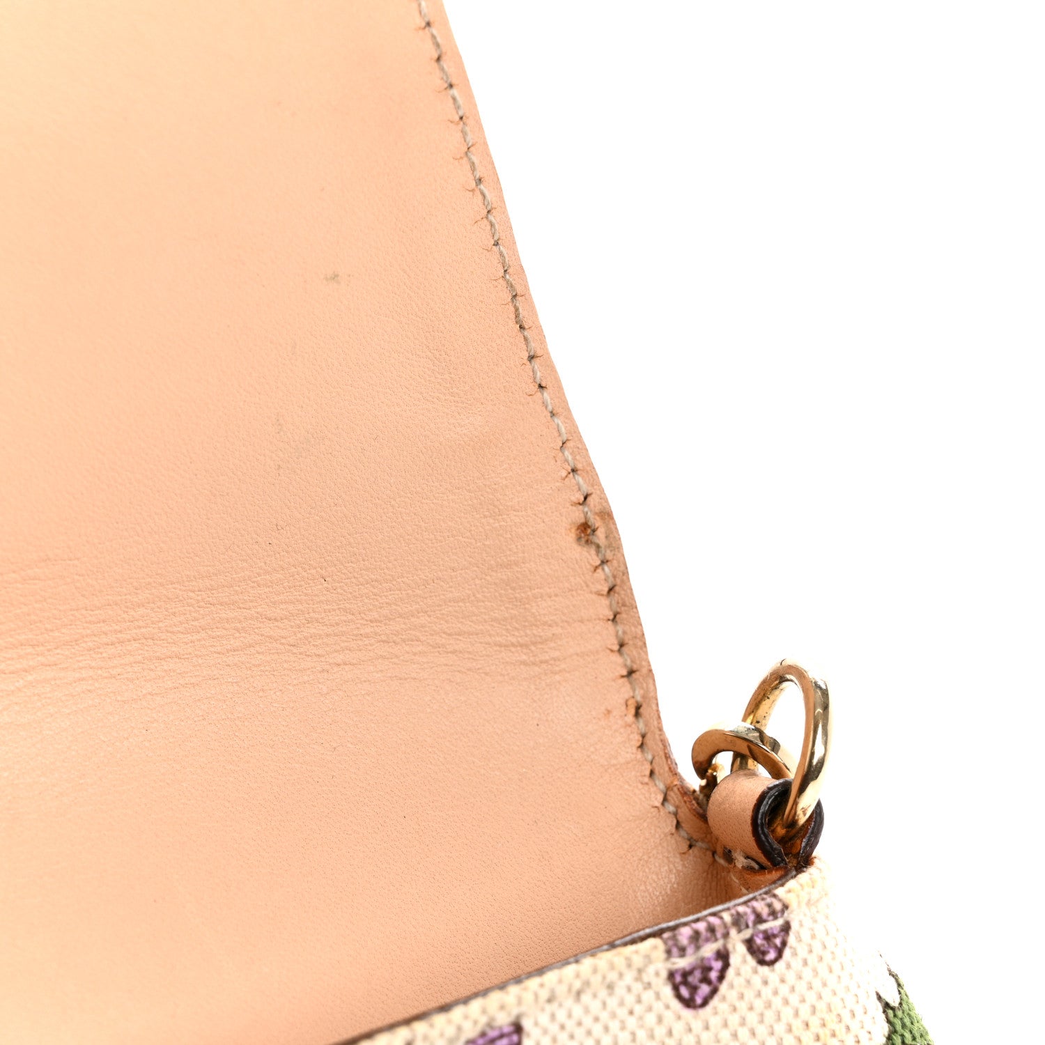Gucci Canvas Flora Floral Horsebit Clutch 12 of 16